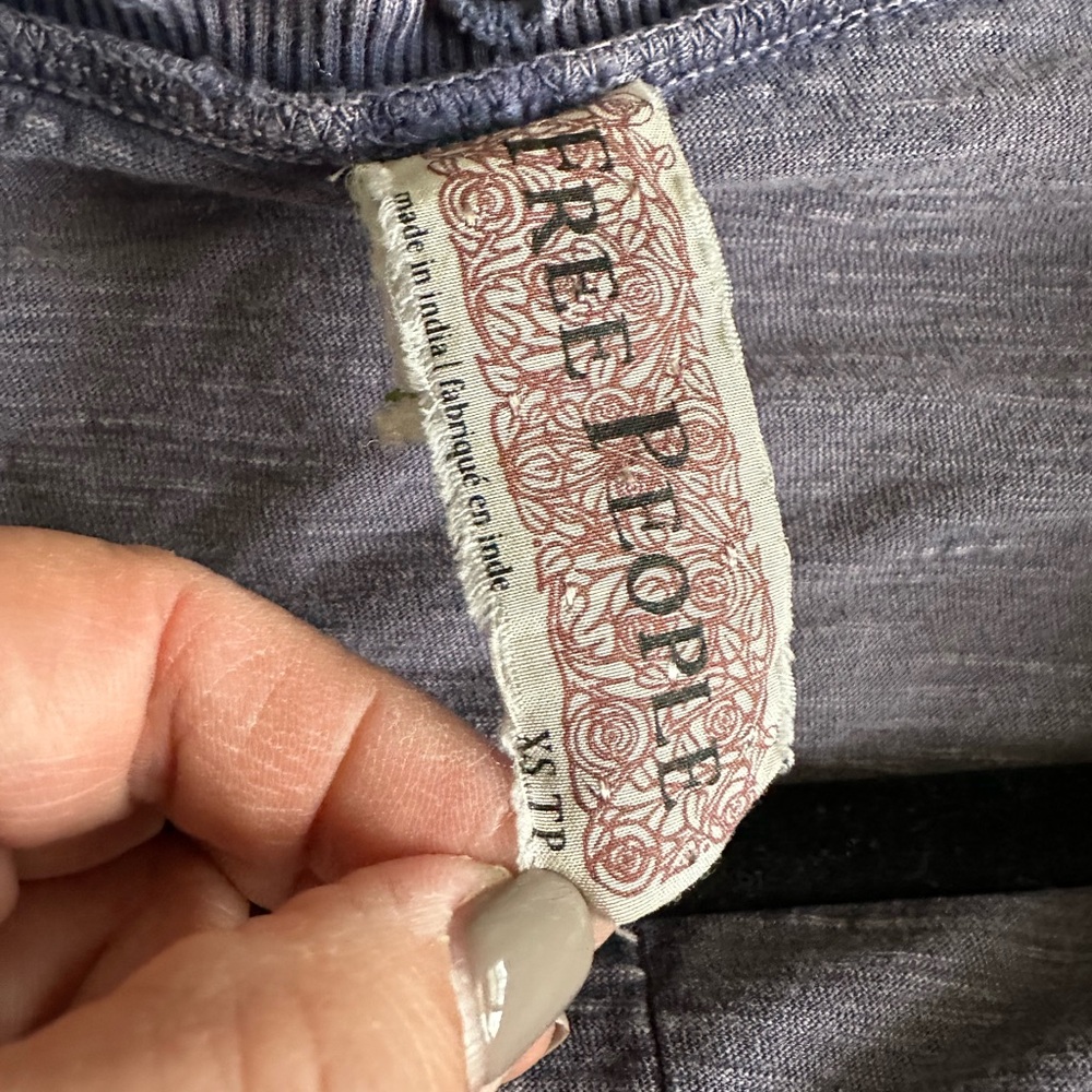 Free People Long Sleeve Top Washed Purple - Picture 2 of 11